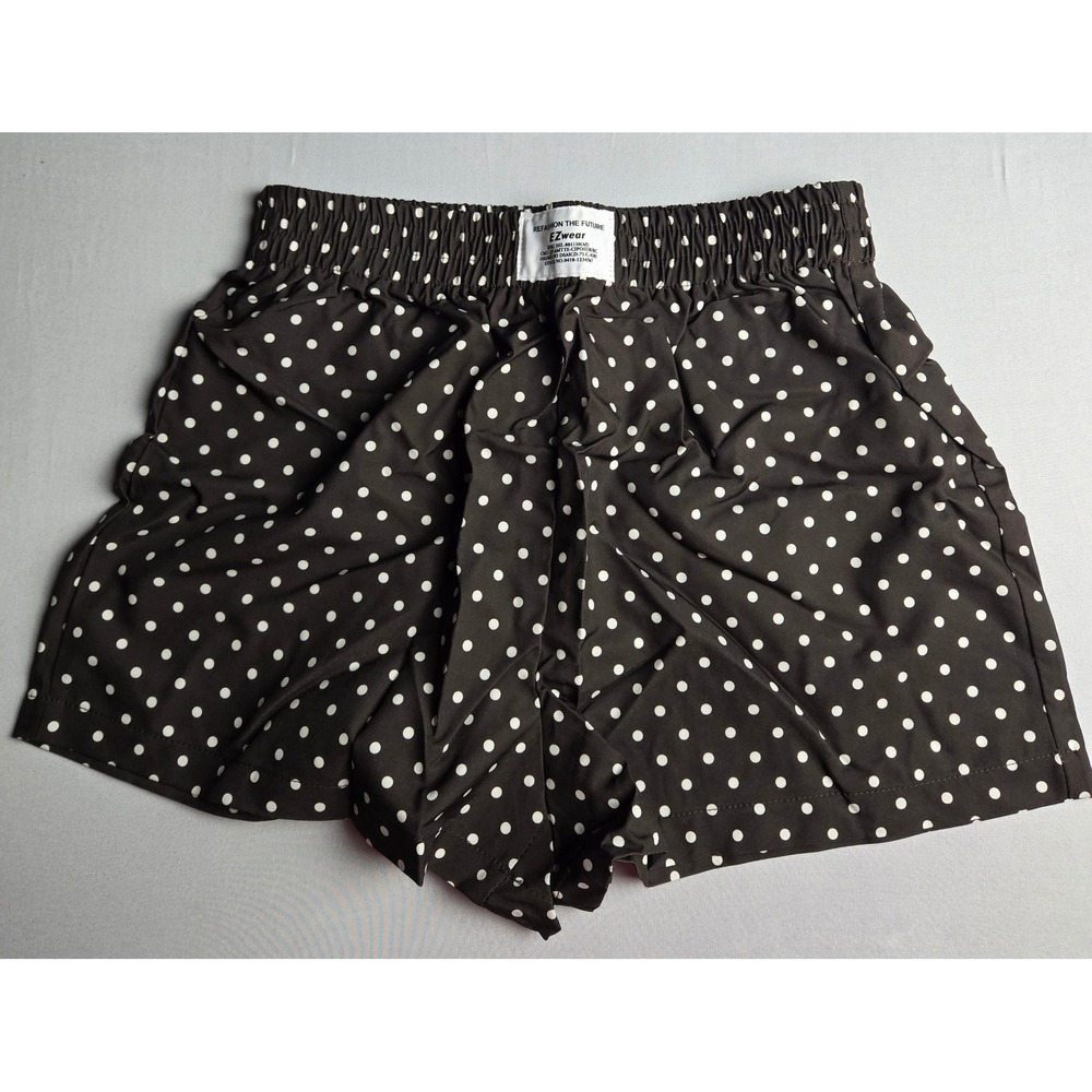 SHEIN EZwear Women XS Shorts Lot 3 Polka Dot Leopard Animal Print Elastic Waist